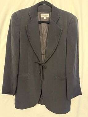 Giorgio Armani Black Women’s Tailored Blazer with Rope Tie